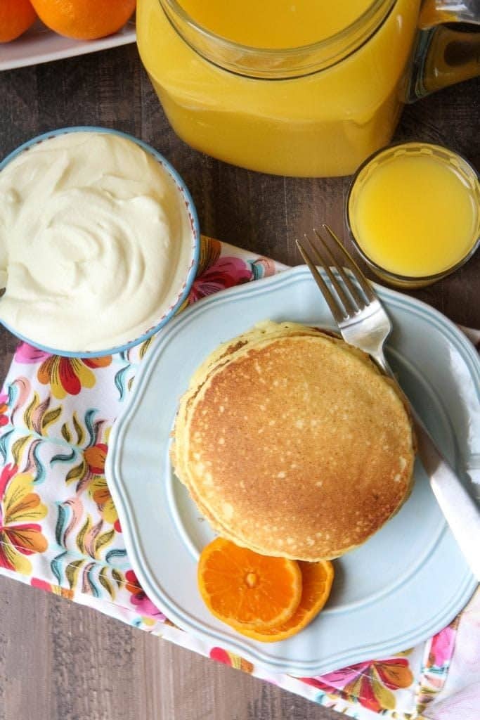 Orange Creamsicle Protein Pancakes