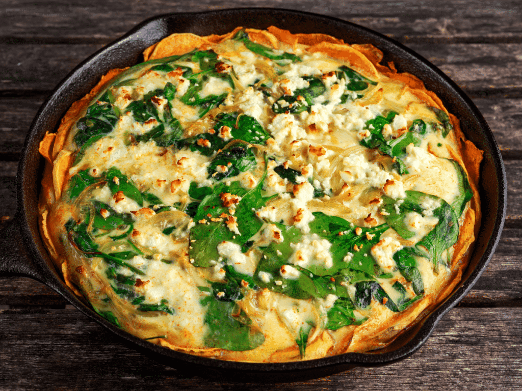 spinach feta frittata