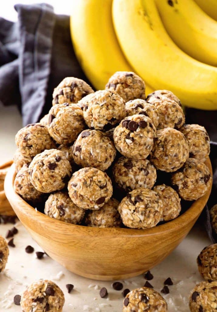 banana choc chip energy bites