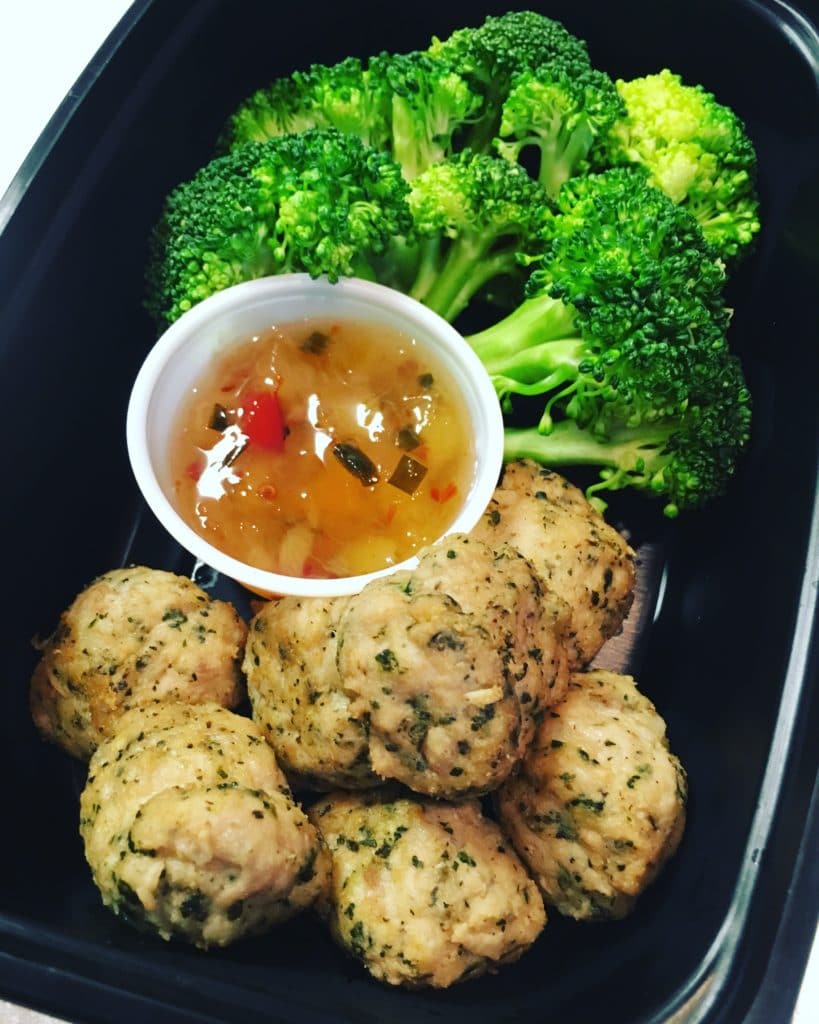 pineapple meatballs and rice