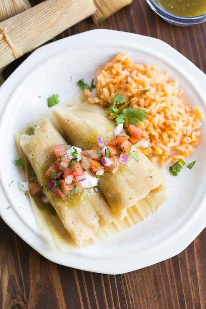 Vegan jalapeño cheddar tamales