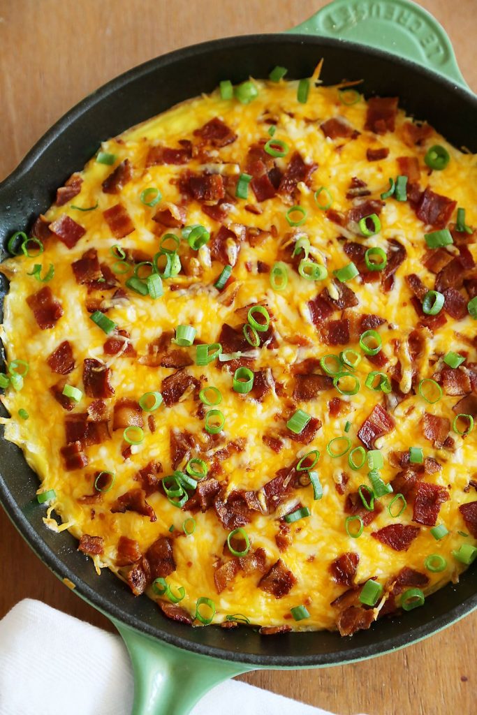 keto bacon egg _ cheese frittata